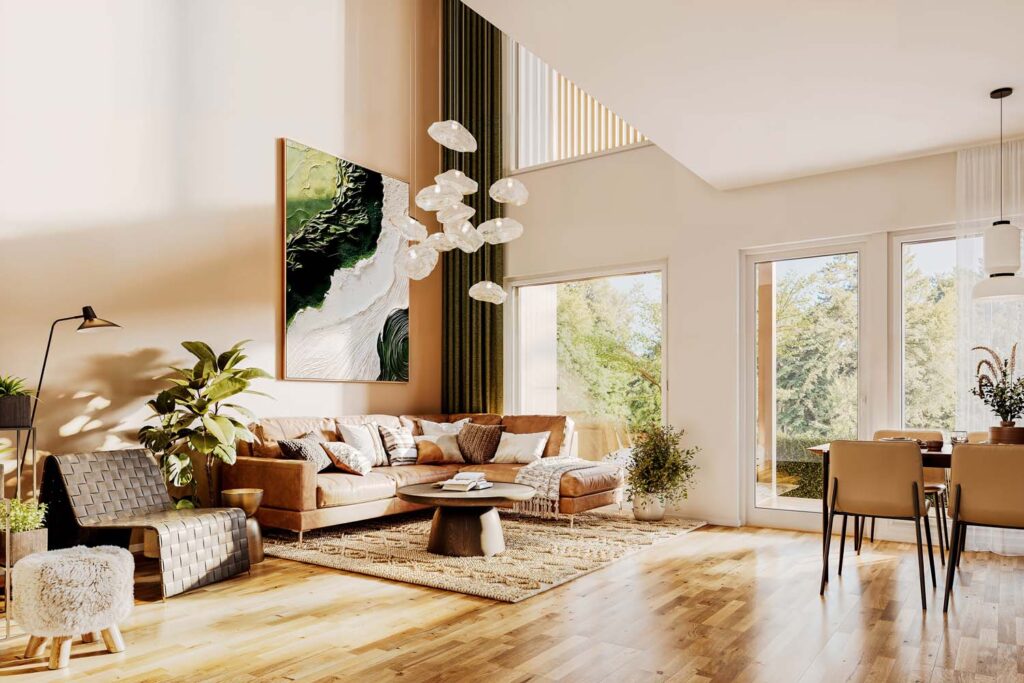 Uudiskohde: Espoon Tunturipöllö | olohuone | Olas Group Oy