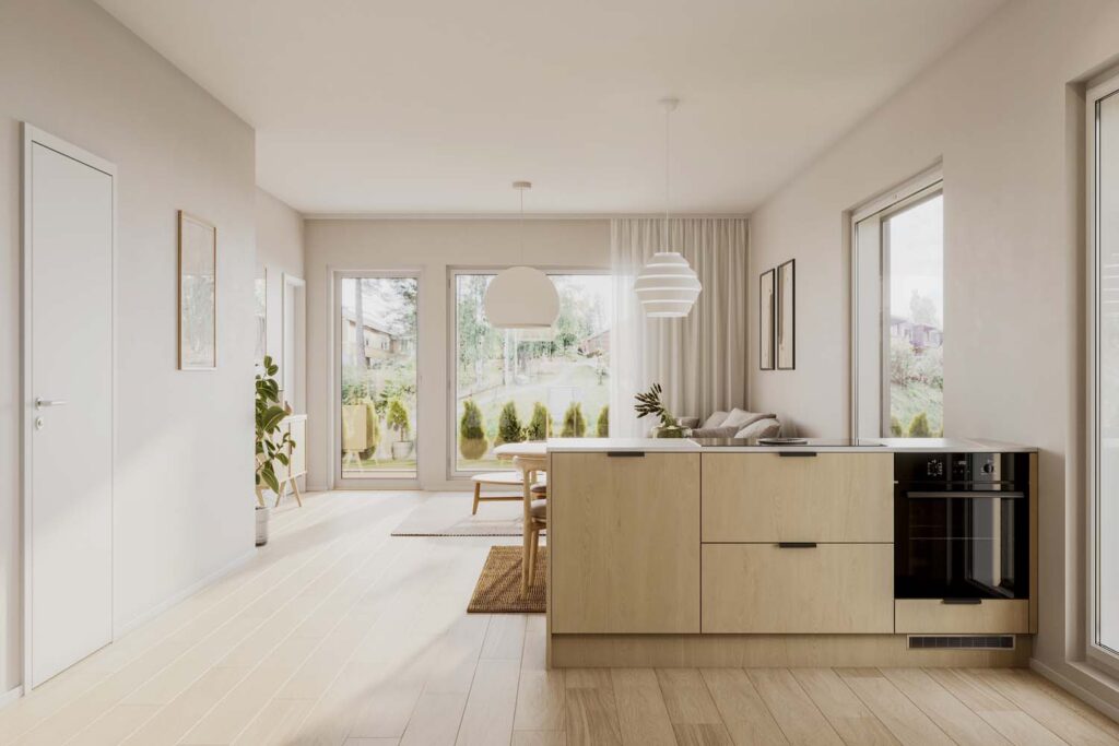 Myytävät asunnot: Pohjantikka: | olohuone ikkunalla | Olas Group Oy