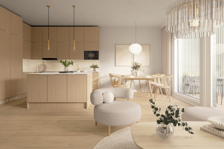 Myytävät asunnot: Tammimetsä | olohuone | Olas Group Oy