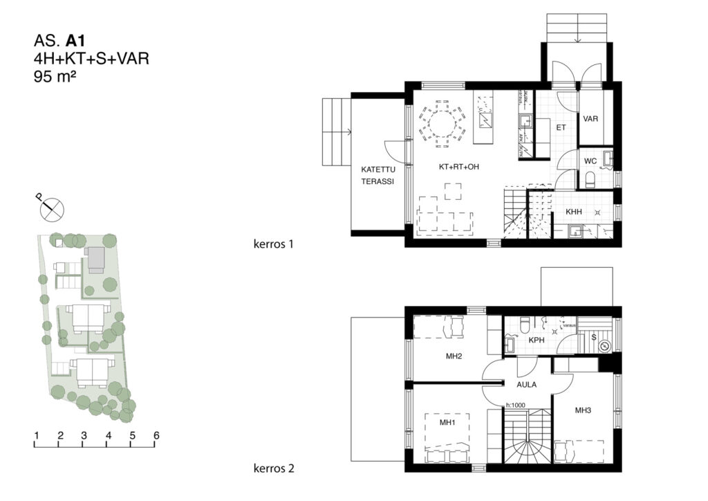 Myytava asunnot Espoo Kurttila Lintulehto pohjakuva 1 1