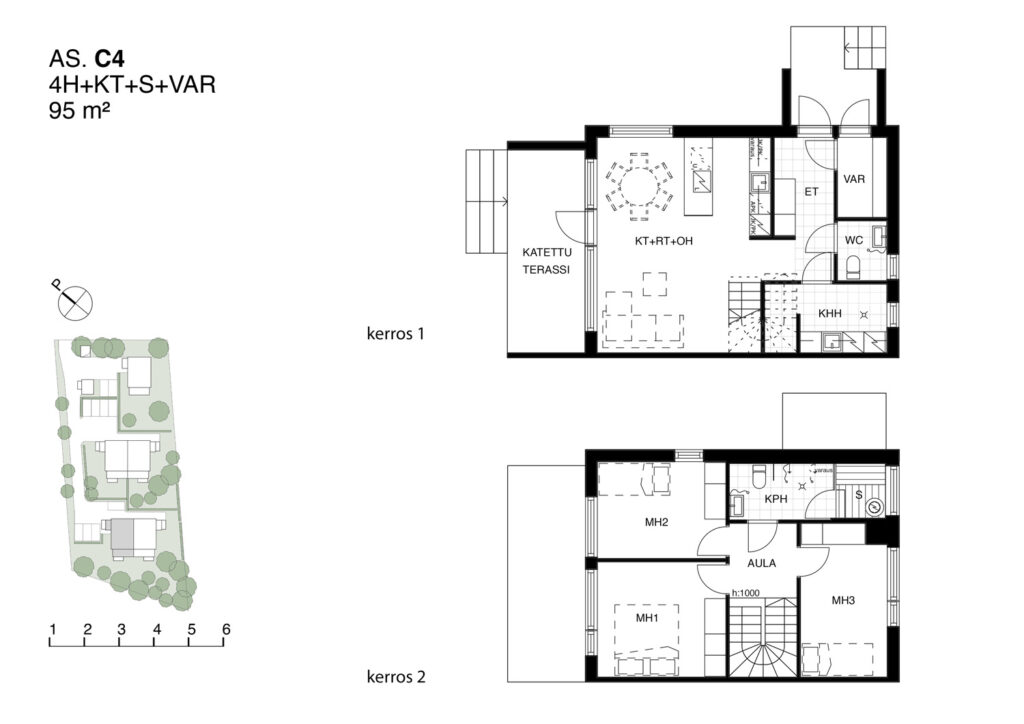 Myytava asunnot Espoo Kurttila Lintulehto pohjakuva 4 1