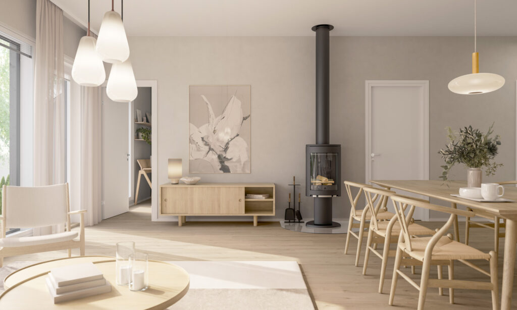 Myytävät asunnot: Satakieli | takka | Olas Group Oy