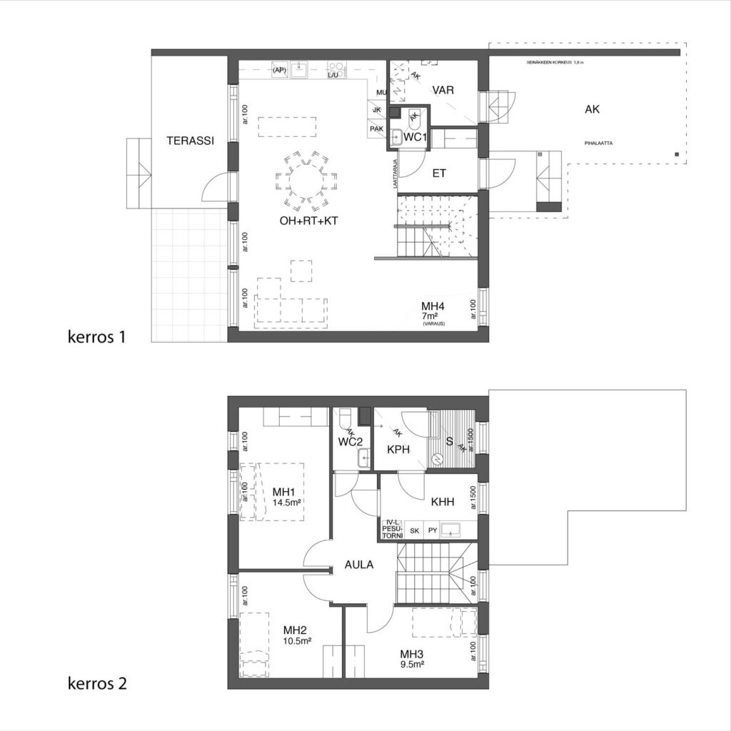 Myytavat asunnot Helsinki Verajamaki Pellavasiipi pohjakuva B