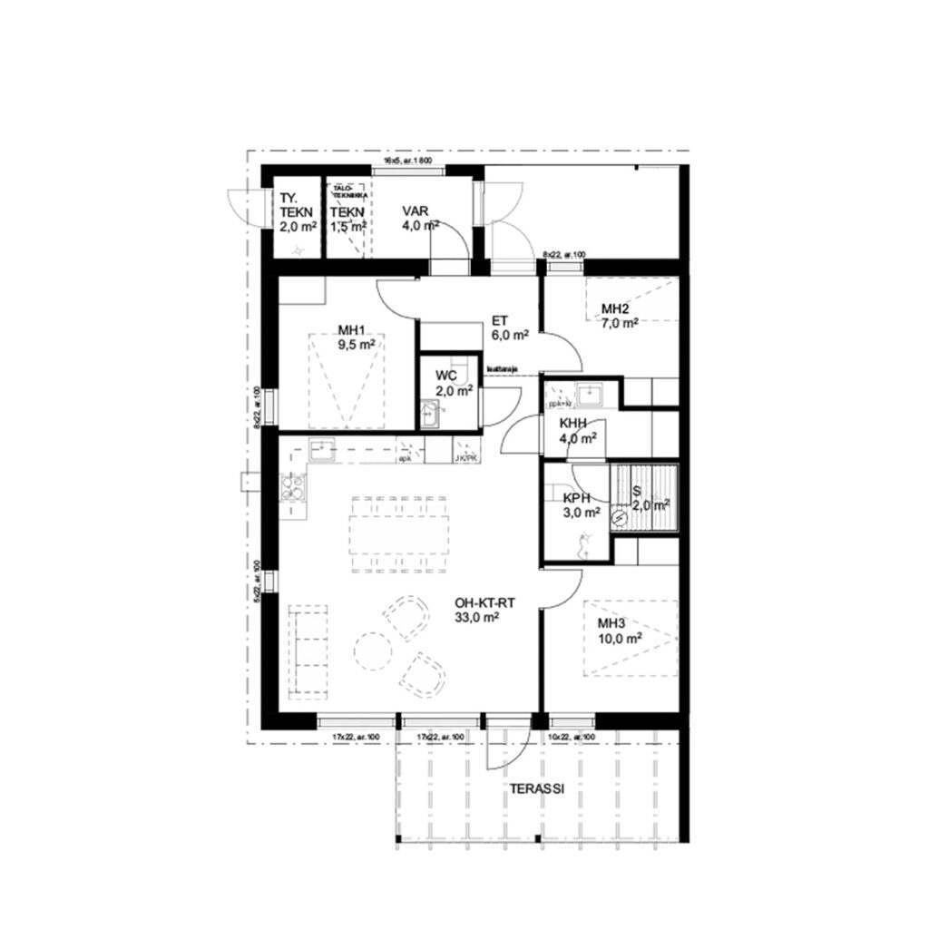 Myytava asunnot Helsinki Suutarila Kassiopeia pohjakuva rajattu 1