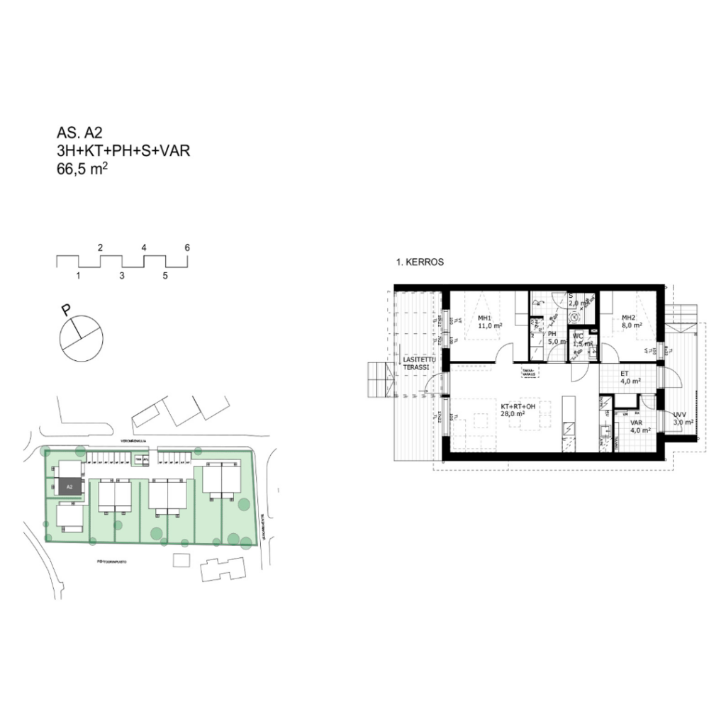 Asunto myynnissä Vantaan Satakieli A2