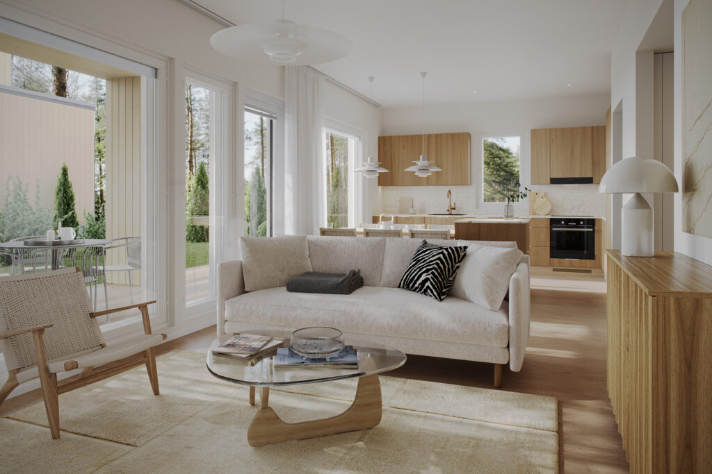 Myytävät asunnot: Espoon Valkojoutsen | olohuone | Olas Group Oy