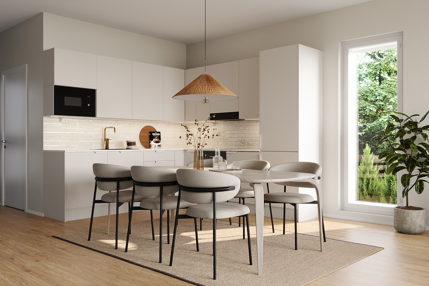 Housing company: Helsingin Niittykirvinen | living room | Olas Group Oy