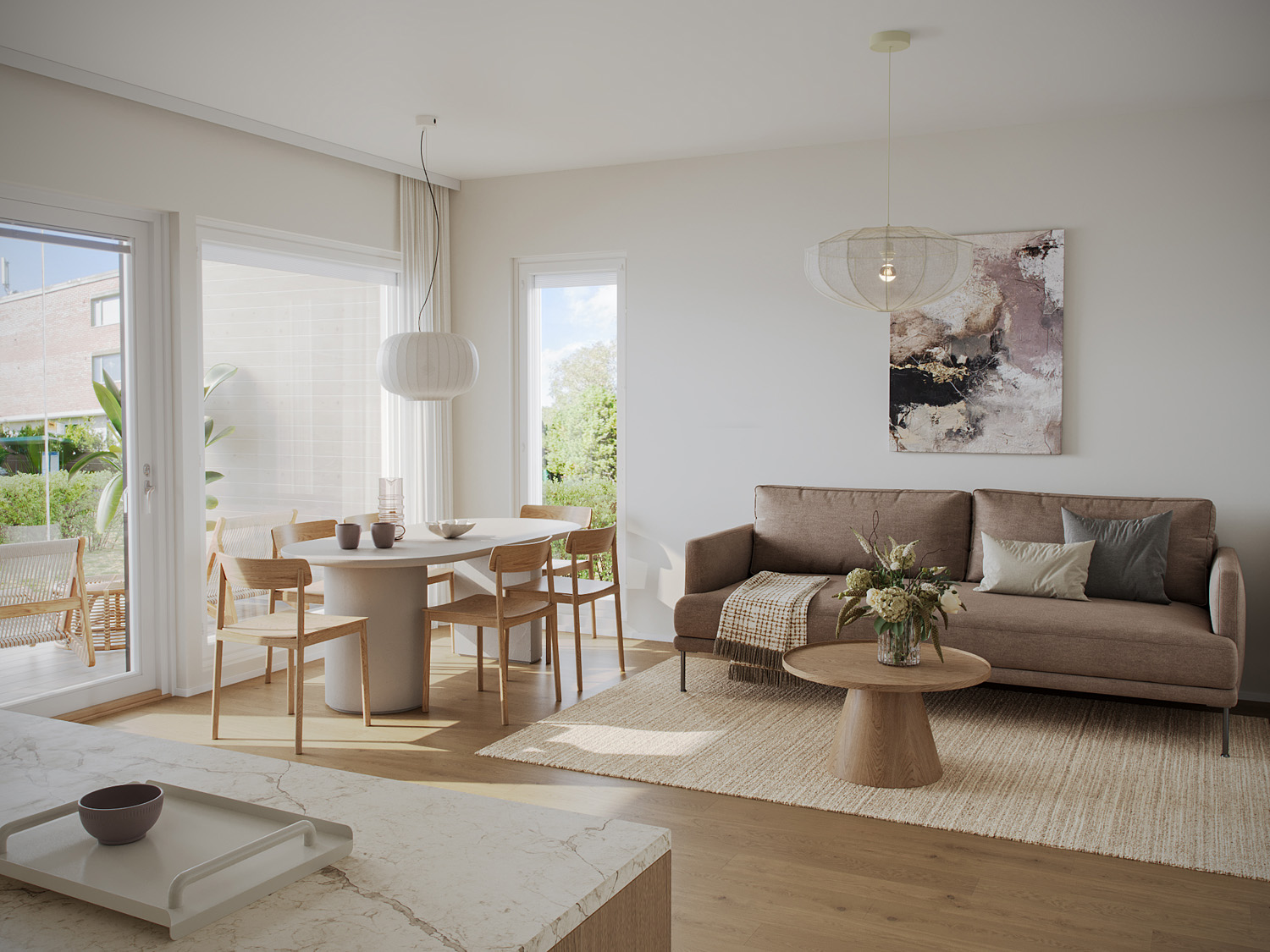 Housing company: Helsingin Niittykirvinen | living room | Olas Group Oy