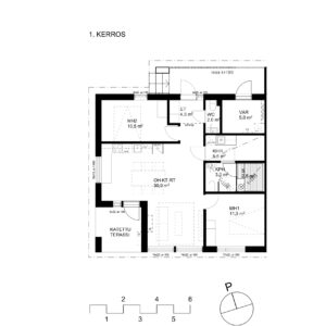 Apartment: Espoon Kalliokyyhky A2 | floor plan | Olas Group Oy