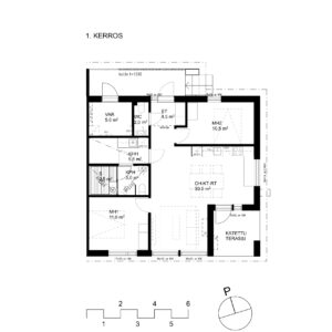 Apartment: Espoon Kalliokyyhky A1 | floor plan | Olas Group Oy