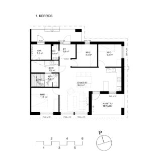 Apartment: Espoon Kalliokyyhky B3 | floor plan | Olas Group Oy