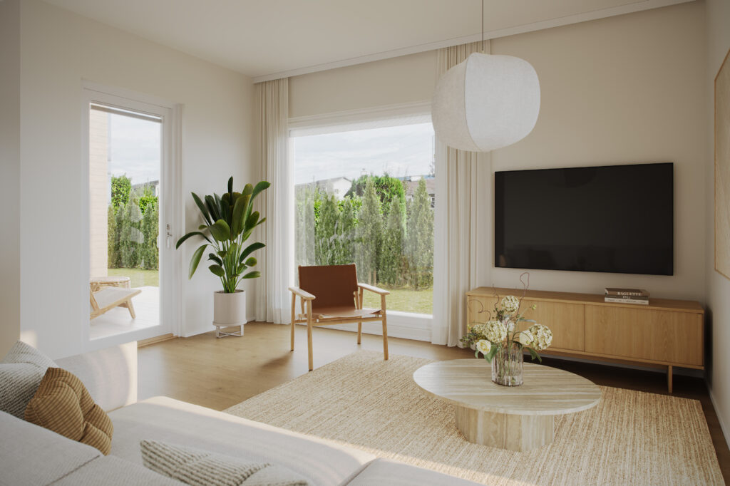 Housing company: Helsinki's Kaskirastas | living room | Olas Group Oy