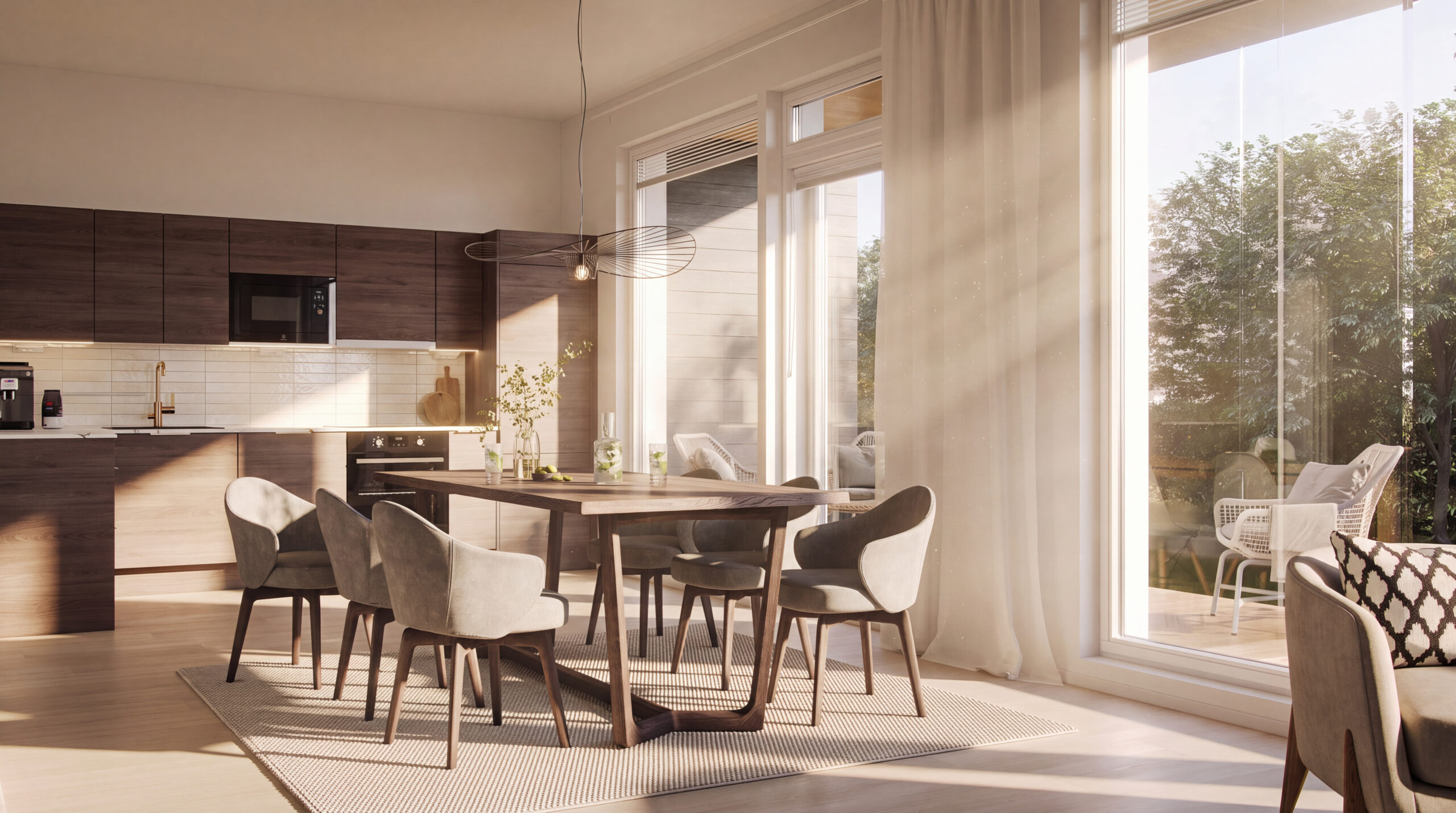 Housing company: Helsinki's Kalliopääsky | living room | Olas Group Oy