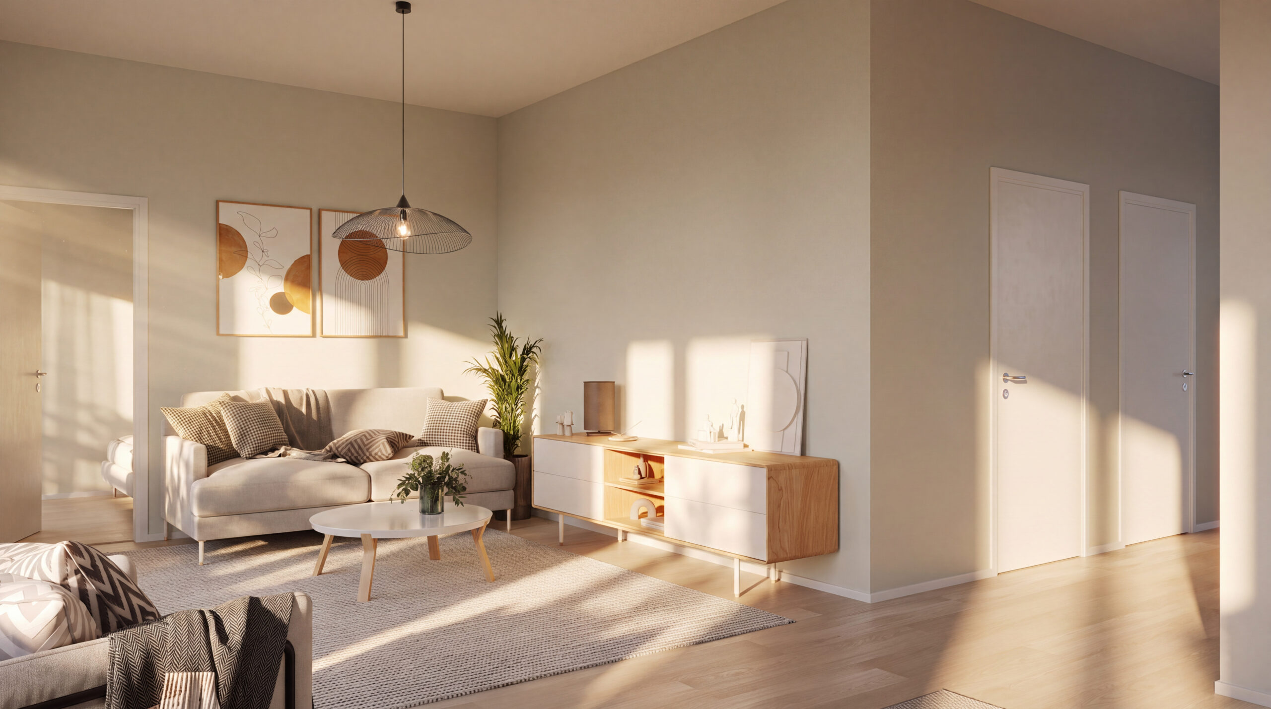 Housing company: Helsinki's Kalliopääsky | living room | Olas Group Oy