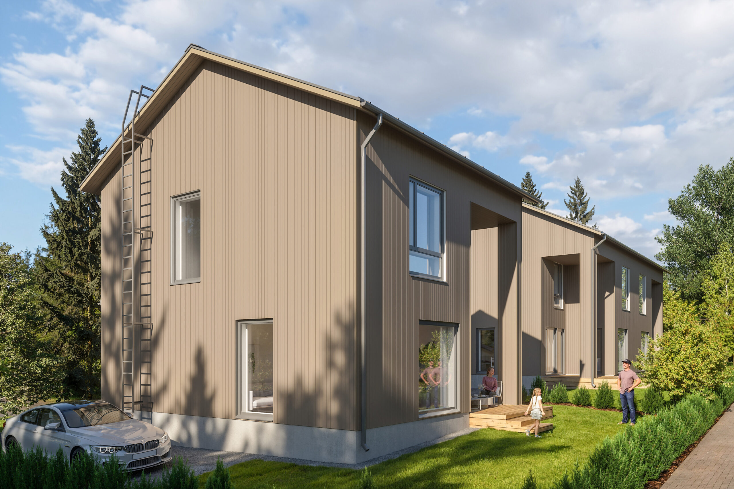 Housing company: Helsingin Kaskirastas | exterior rendering  | Olas Group Oy