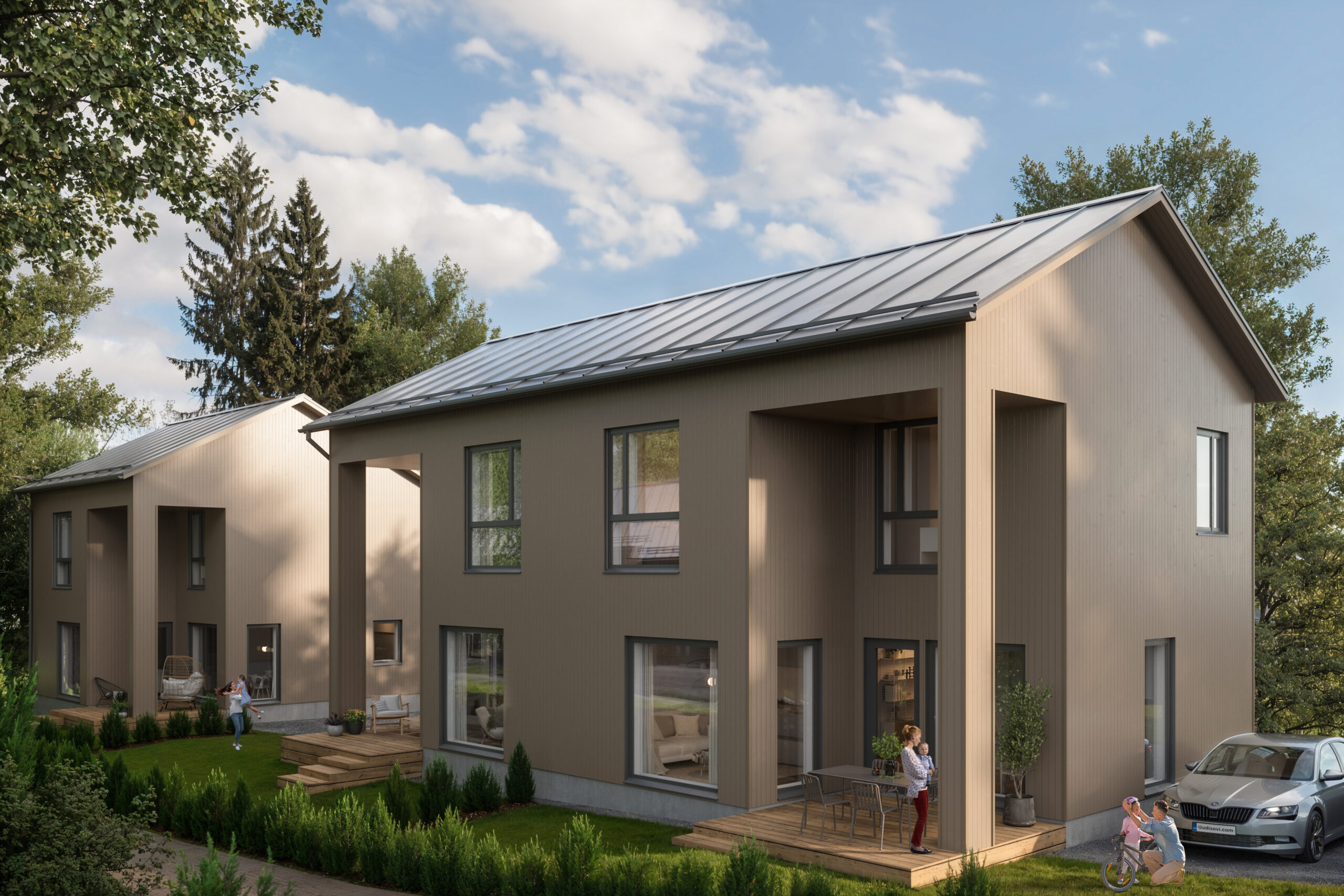 Housing company: Helsingin Kaskirastas | exterior rendering  | Olas Group Oy