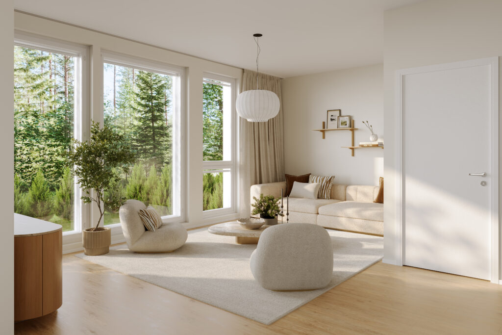 Housing company: Kauniaisten Kultarinta | living room | Olas Group Oy