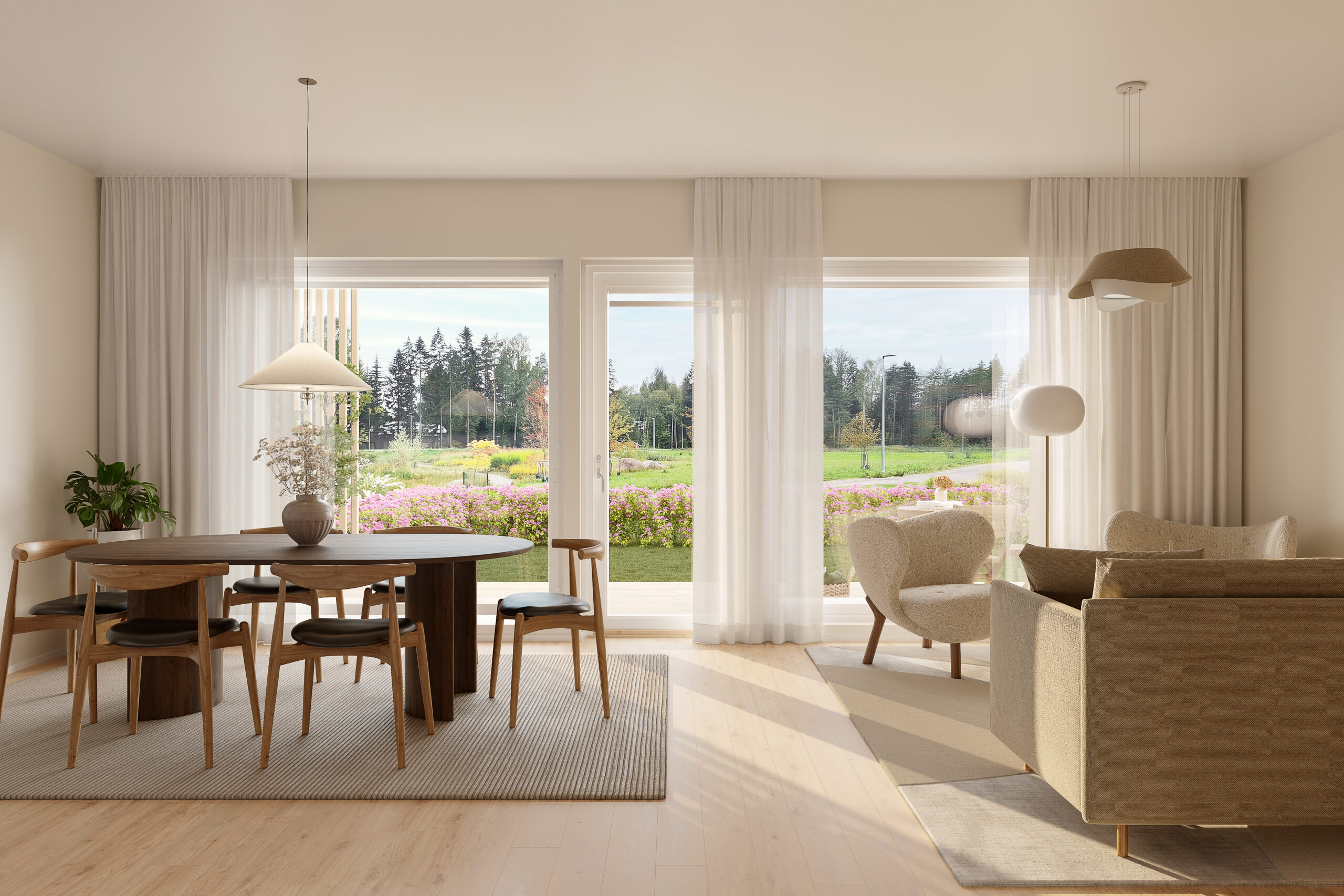 Housing company: Helsinki's Vaahterametsä | interior rendering | Olas Group Oy