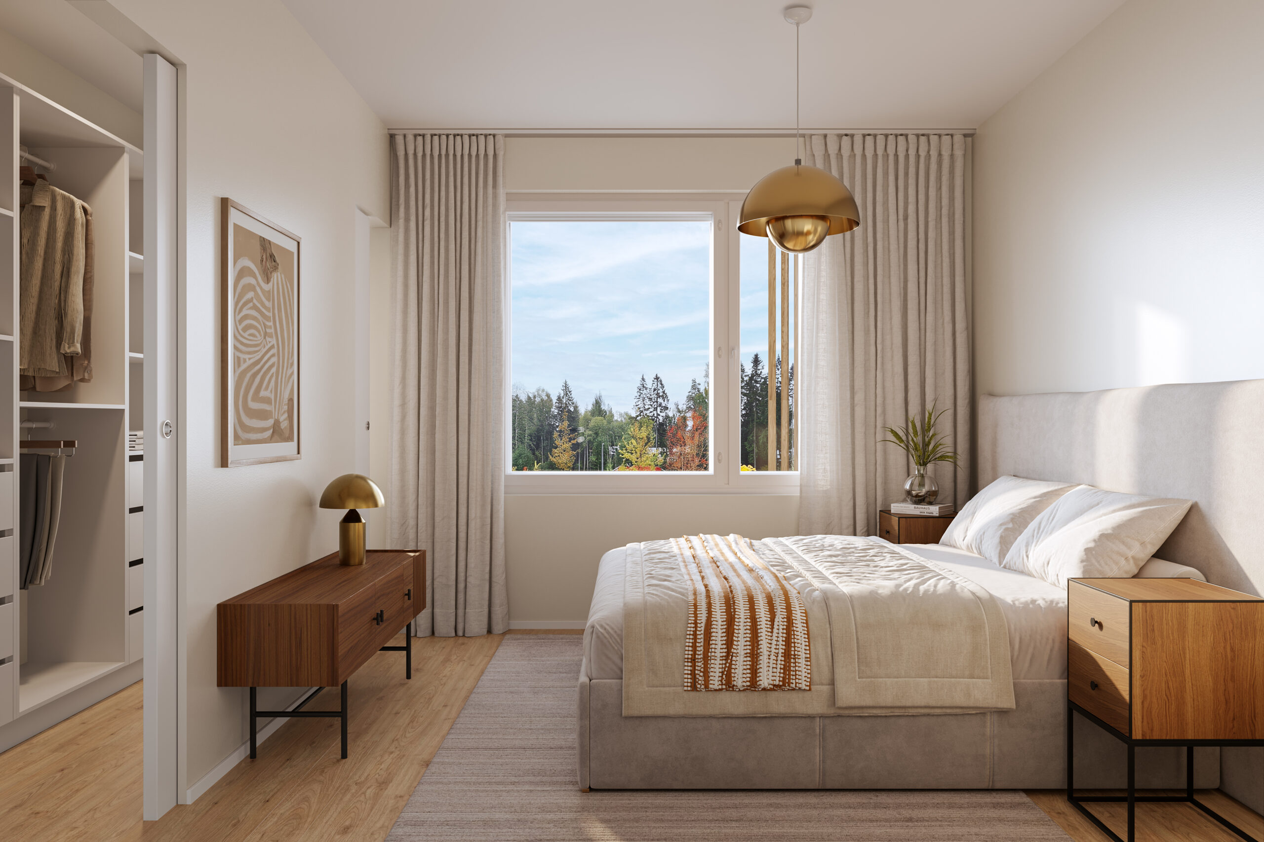 Housing company: Helsinki's Vaahterametsä | interior rendering | Olas Group Oy
