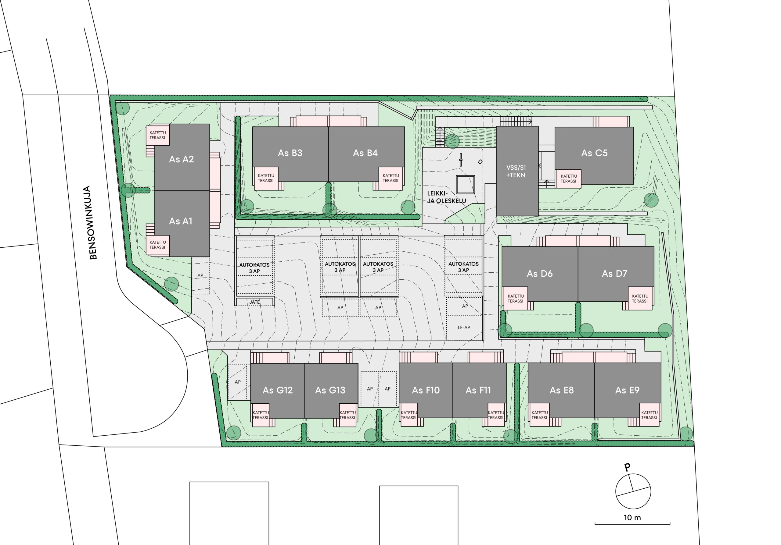 Kauniaisten Kultarinta: Plot plan | Olas Group Oy