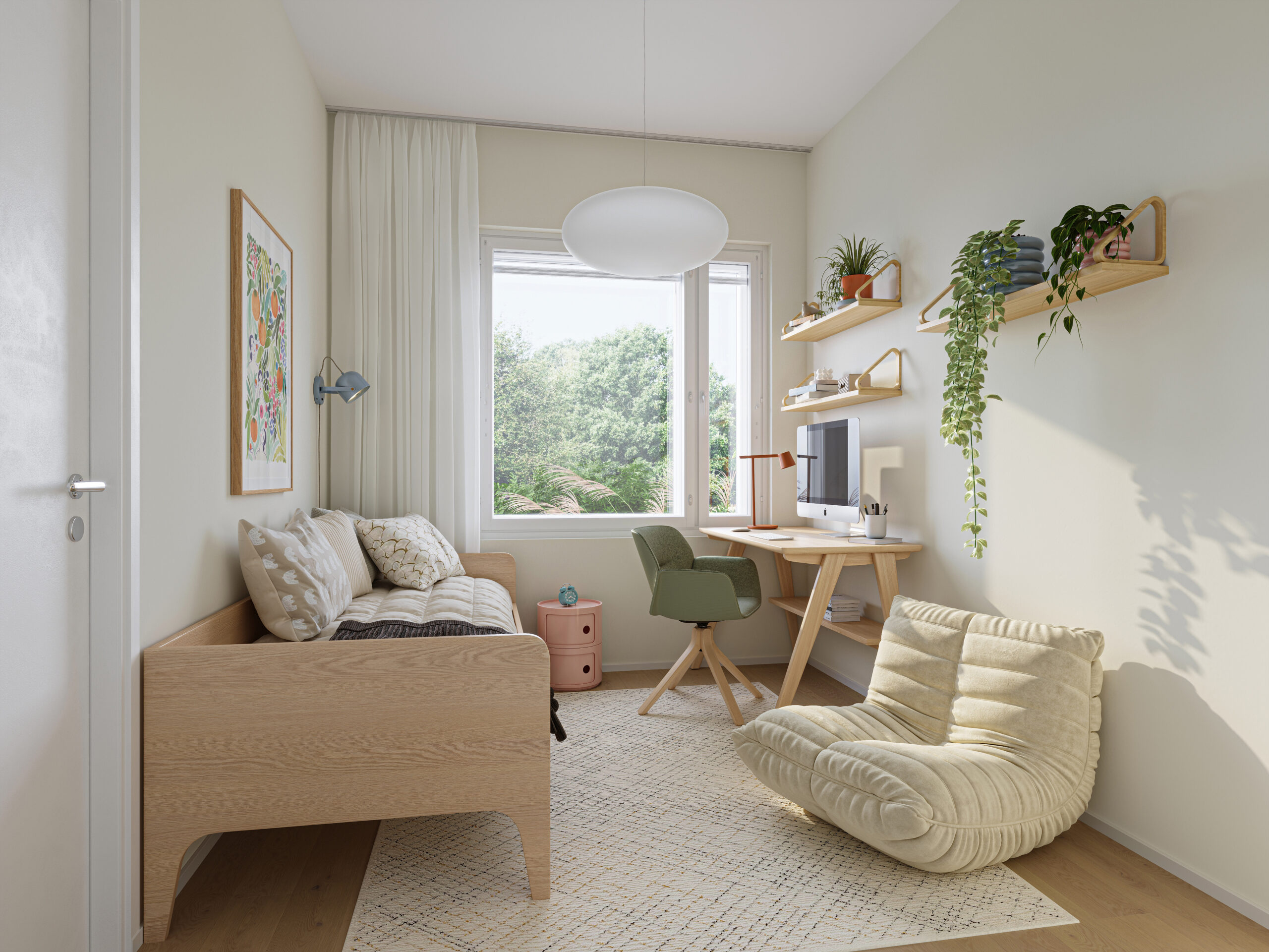 Housing company: Vantaa's Sepelkyyhky | interior rendering | Olas Group Oy