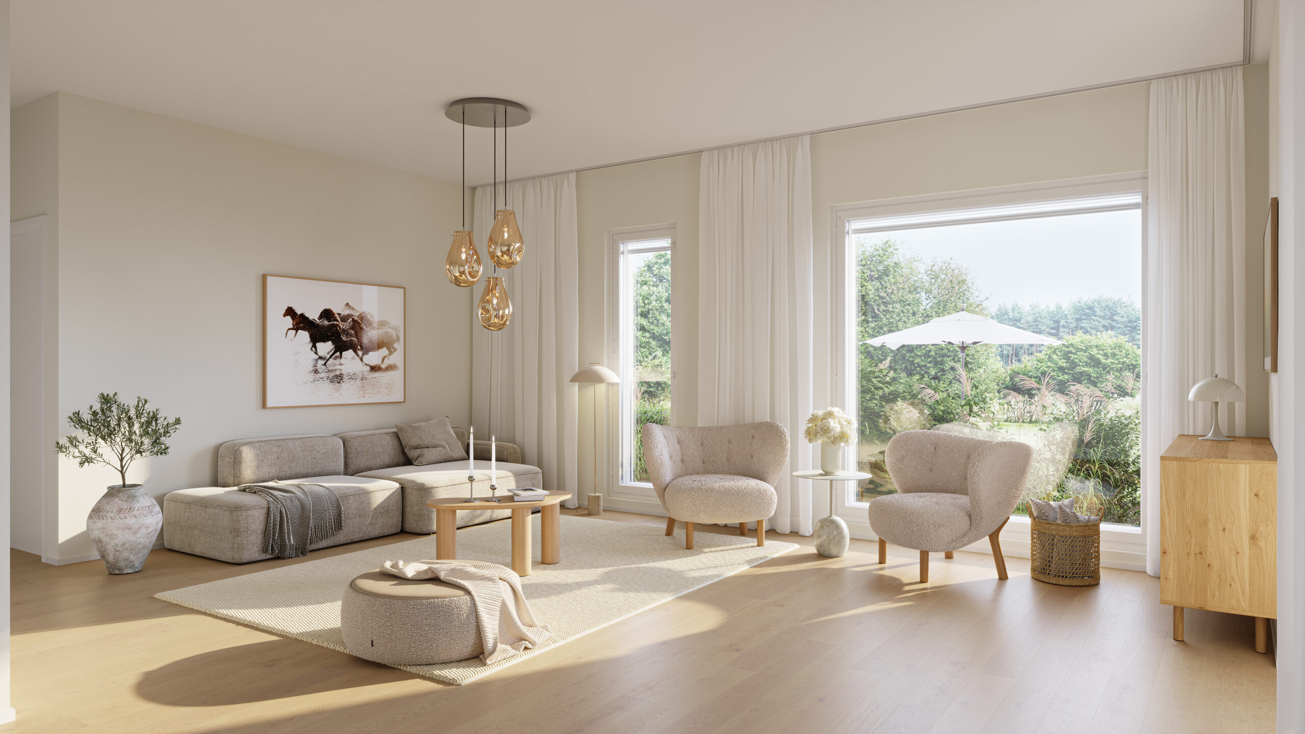 Housing company: Vantaa's Sepelkyyhky | interior rendering | Olas Group Oy