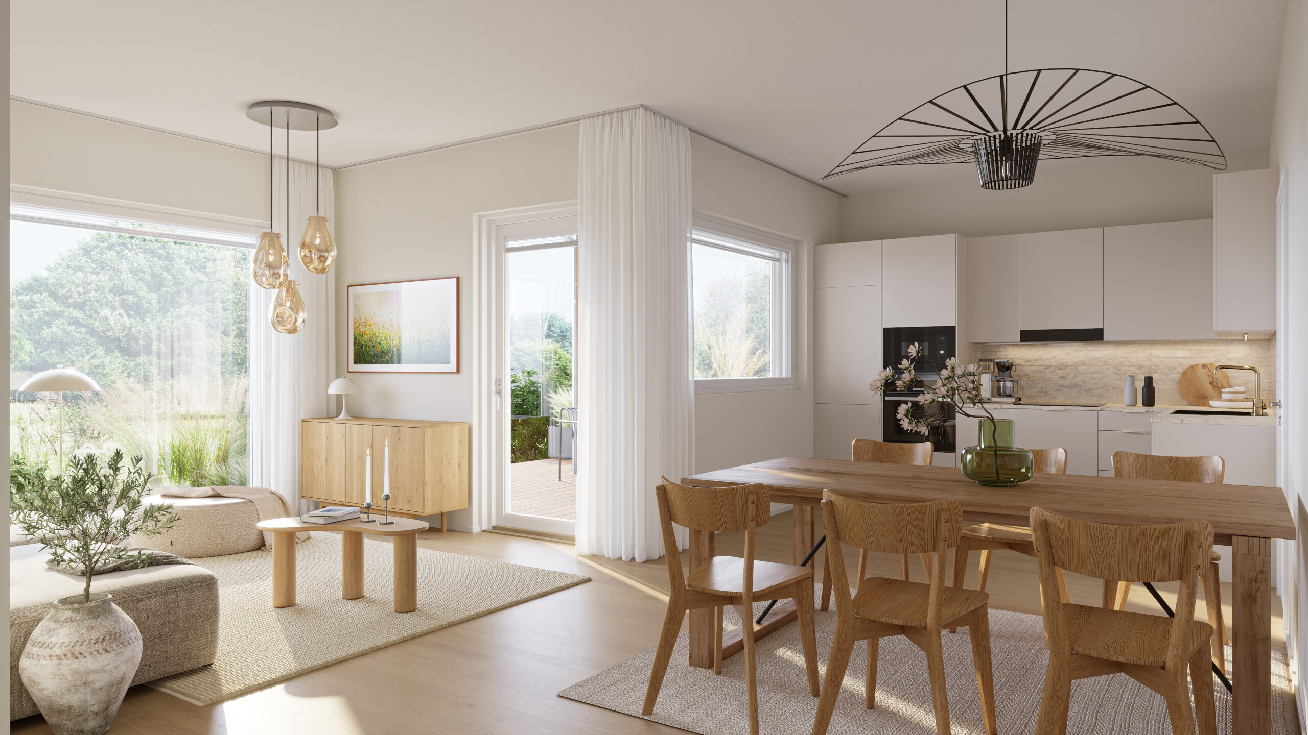 Housing company: Vantaa's Sepelkyyhky | interior rendering | Olas Group Oy