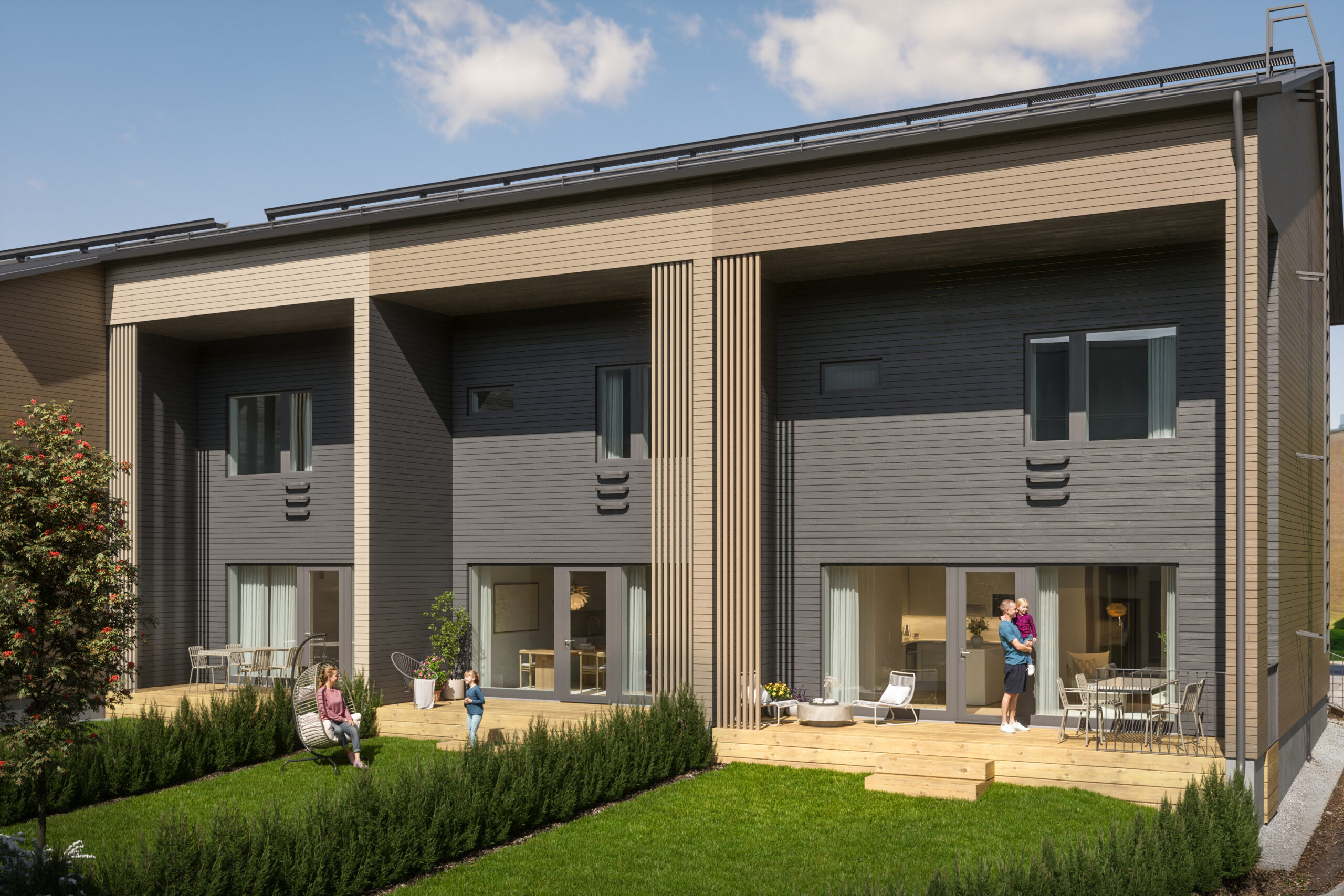 Housing company: Helsinki's Vaahterametsä | exterior rendering | Olas Group Oy