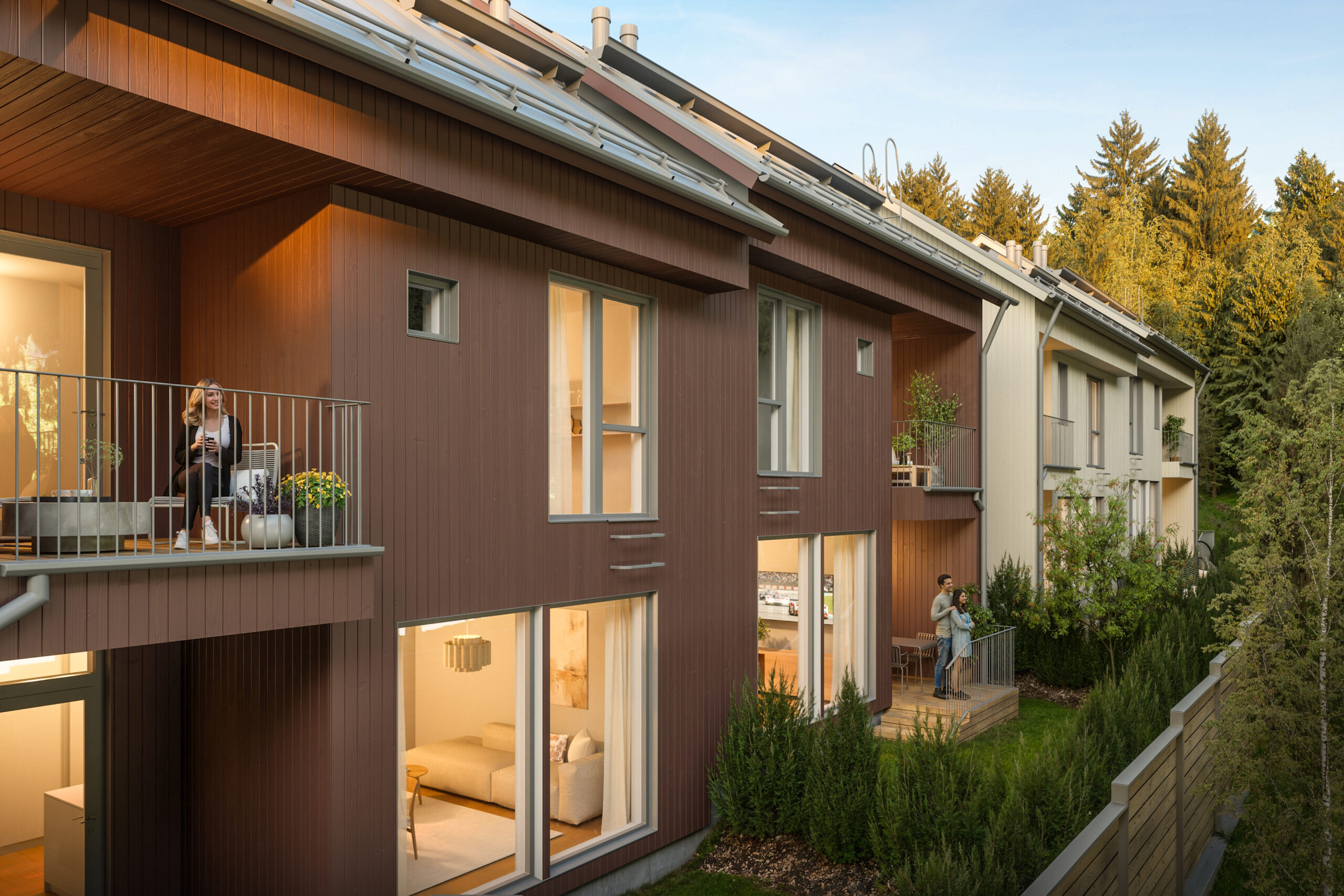 Housing company: Kauniaisten Kultarinta | exterior rendering | Olas Group Oy
