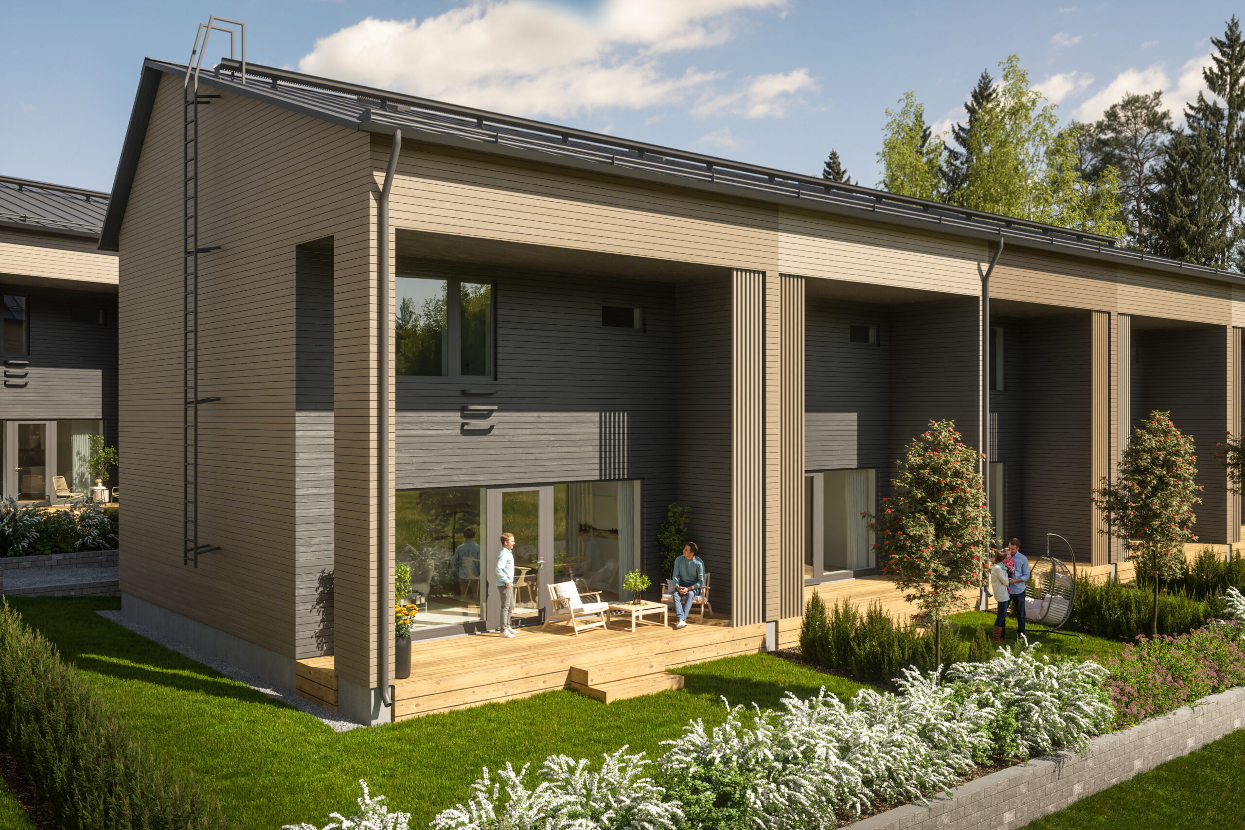 Housing company: Helsinki's Vaahterametsä | exterior rendering | Olas Group Oy