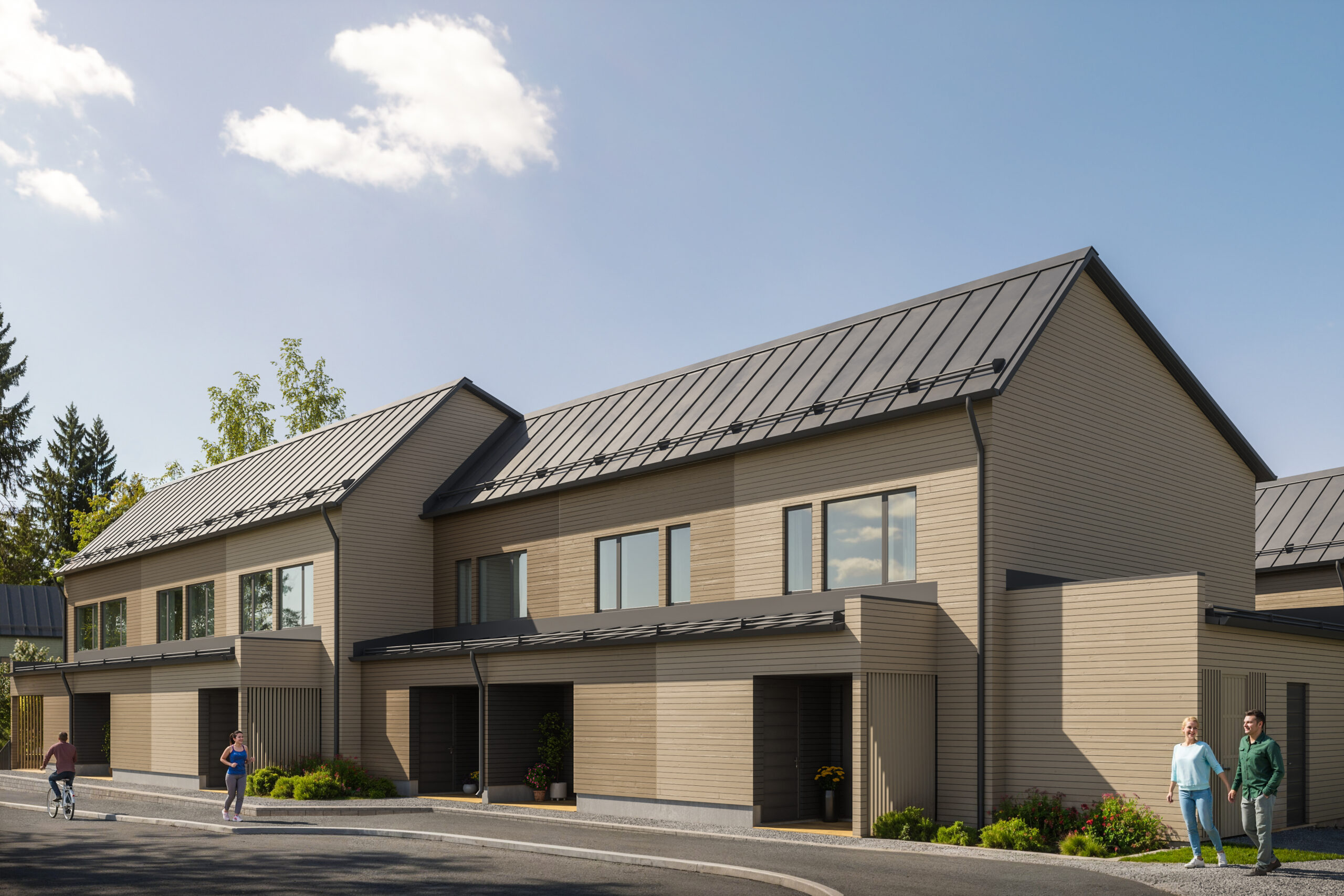 Housing company: Helsinki's Vaahterametsä | exterior rendering | Olas Group Oy
